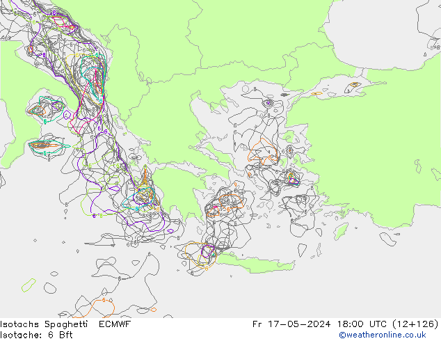Isotachs Spaghetti ECMWF пт 17.05.2024 18 UTC