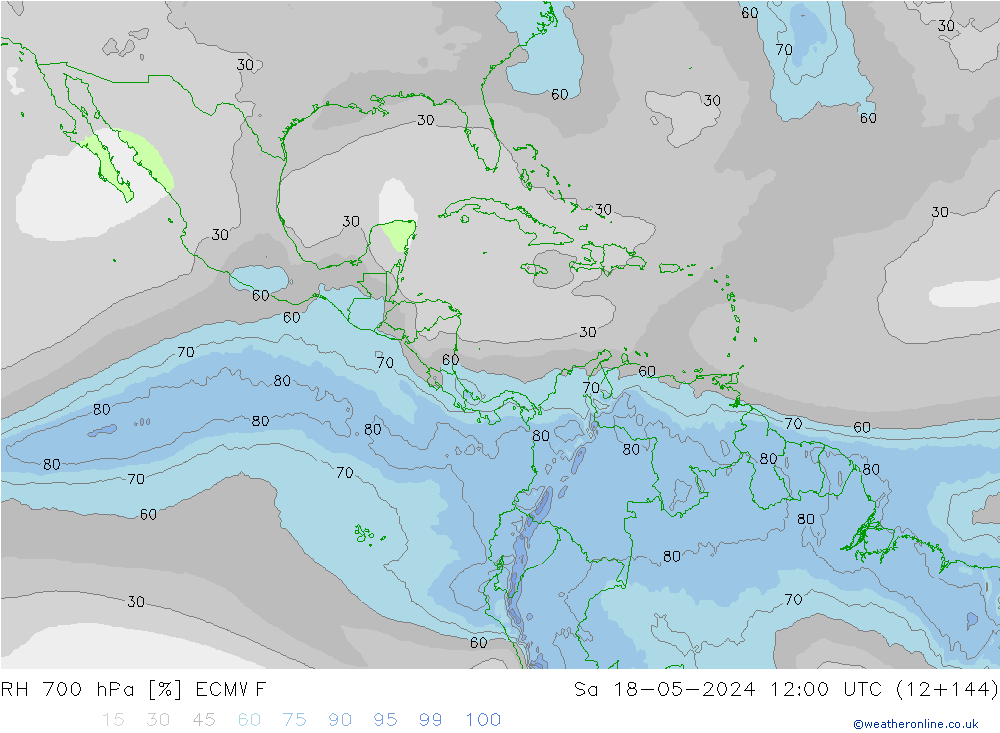 RH 700 hPa ECMWF  18.05.2024 12 UTC