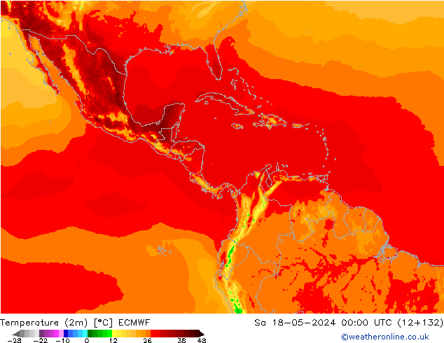 Temperature (2m) ECMWF So 18.05.2024 00 UTC
