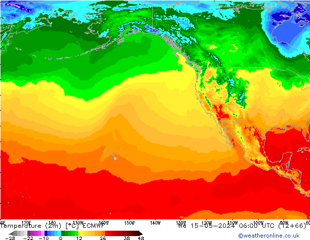 карта температуры ECMWF ср 15.05.2024 06 UTC