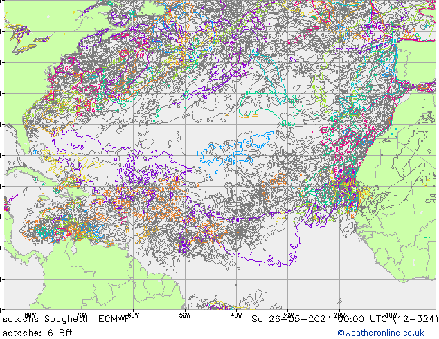 Isotachs Spaghetti ECMWF Вс 26.05.2024 00 UTC