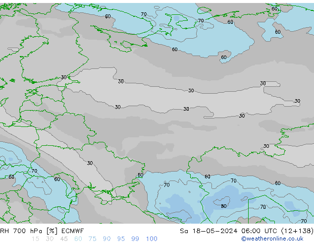 RH 700 hPa ECMWF  18.05.2024 06 UTC