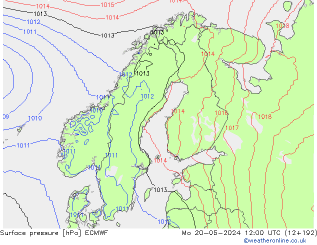 Surface pressure ECMWF Mo 20.05.2024 12 UTC