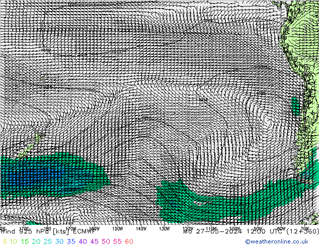 Wind 925 hPa ECMWF Mo 27.05.2024 12 UTC