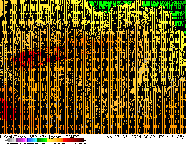 Height/Temp. 850 hPa ECMWF 星期一 13.05.2024 00 UTC