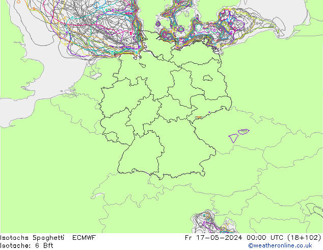 Isotachs Spaghetti ECMWF Sex 17.05.2024 00 UTC