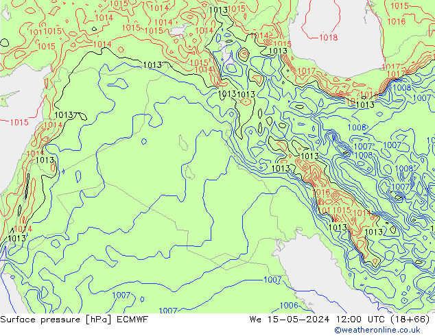 pression de l'air ECMWF mer 15.05.2024 12 UTC