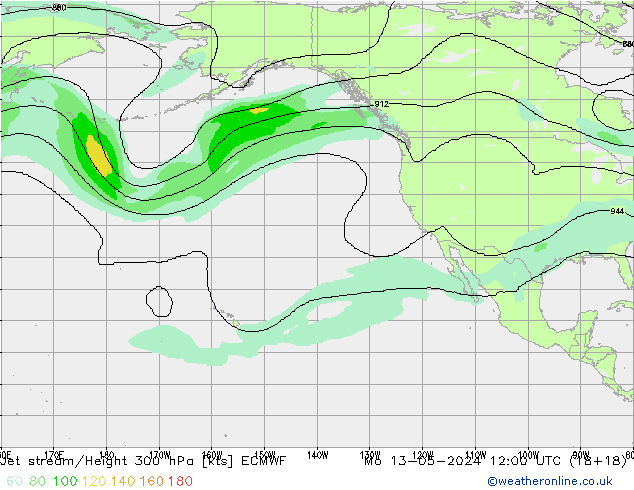 Straalstroom ECMWF ma 13.05.2024 12 UTC
