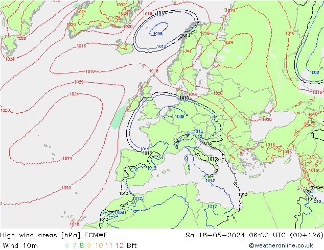 Sturmfelder ECMWF Sa 18.05.2024 06 UTC