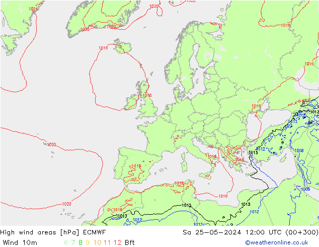 Windvelden ECMWF za 25.05.2024 12 UTC