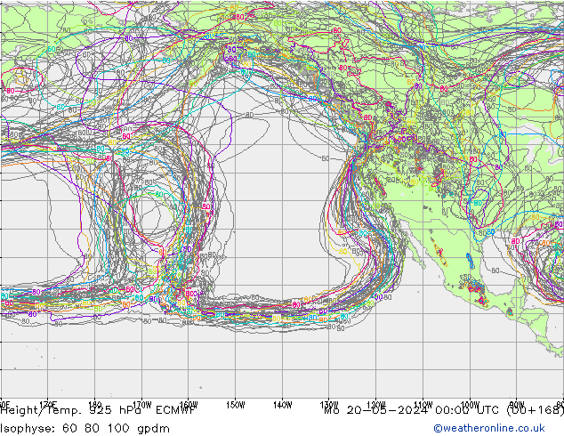 Height/Temp. 925 hPa ECMWF Seg 20.05.2024 00 UTC