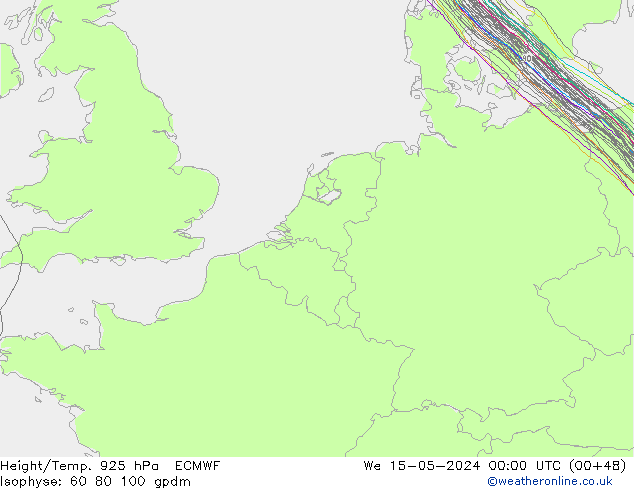 Height/Temp. 925 hPa ECMWF Mi 15.05.2024 00 UTC