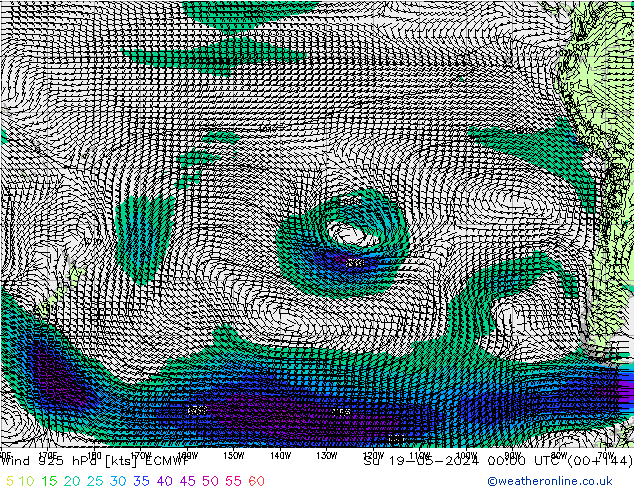 Wind 925 hPa ECMWF So 19.05.2024 00 UTC