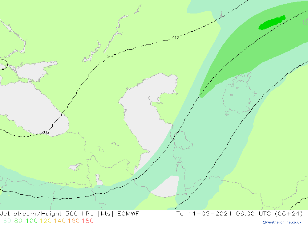 джет ECMWF вт 14.05.2024 06 UTC