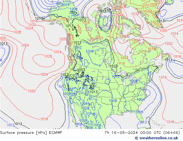 Bodendruck ECMWF Do 16.05.2024 00 UTC