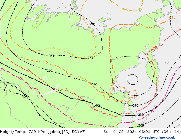 Height/Temp. 700 hPa ECMWF Su 19.05.2024 06 UTC