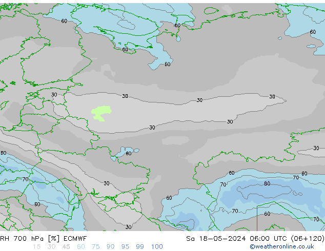 RV 700 hPa ECMWF za 18.05.2024 06 UTC