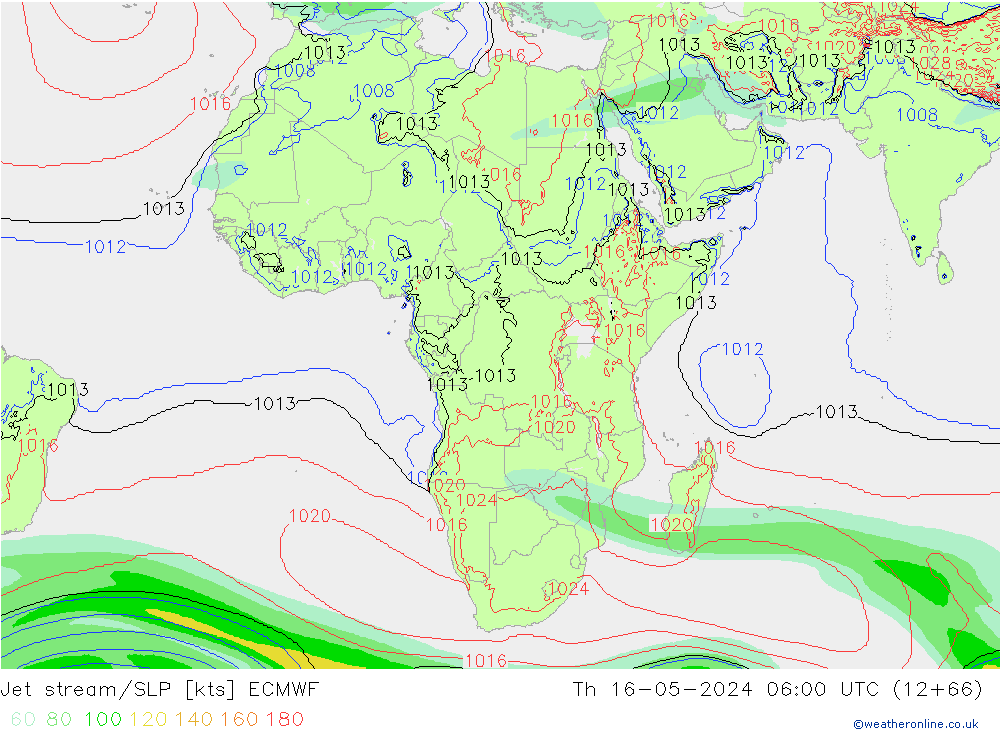 Courant-jet ECMWF jeu 16.05.2024 06 UTC