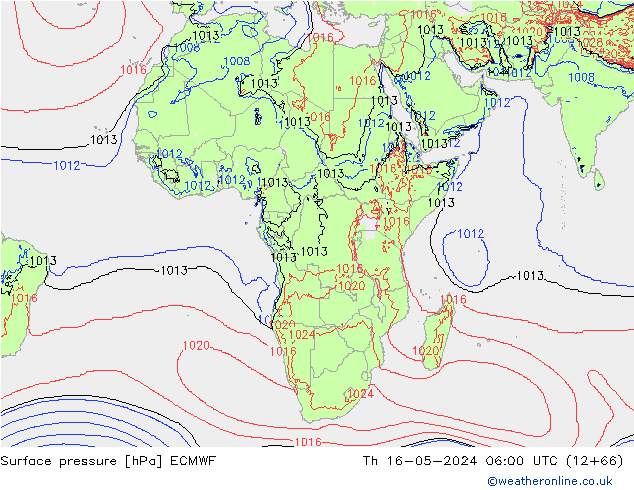 pression de l'air ECMWF jeu 16.05.2024 06 UTC