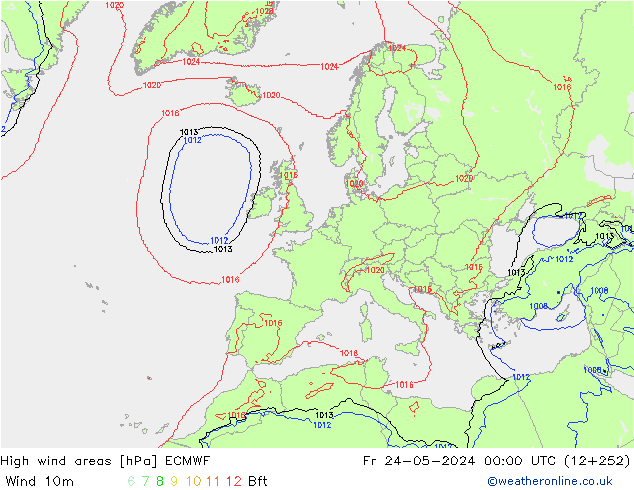 Windvelden ECMWF vr 24.05.2024 00 UTC