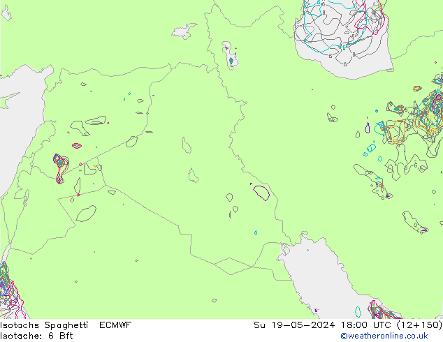Isotachen Spaghetti ECMWF So 19.05.2024 18 UTC