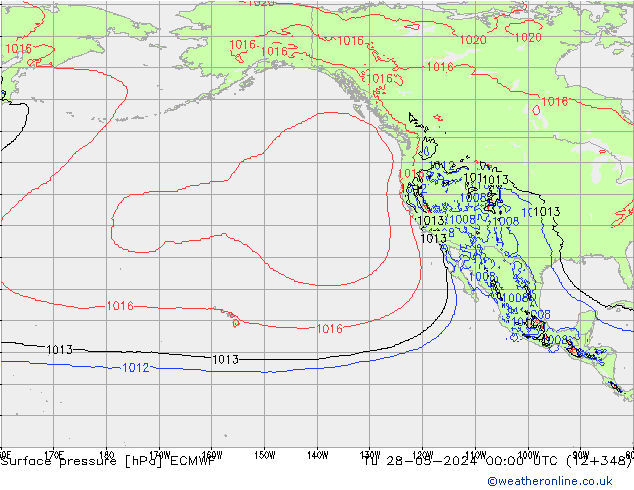 Luchtdruk (Grond) ECMWF di 28.05.2024 00 UTC