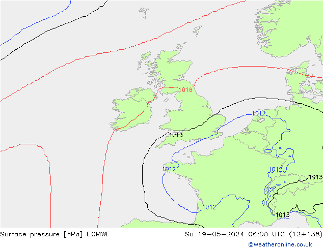 pression de l'air ECMWF dim 19.05.2024 06 UTC
