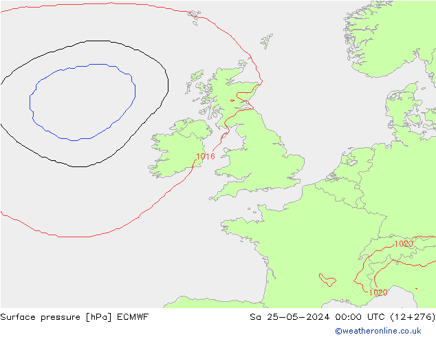 Yer basıncı ECMWF Cts 25.05.2024 00 UTC