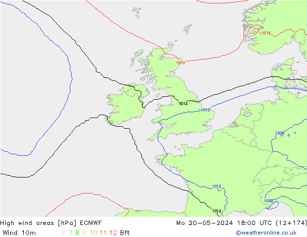 Windvelden ECMWF ma 20.05.2024 18 UTC