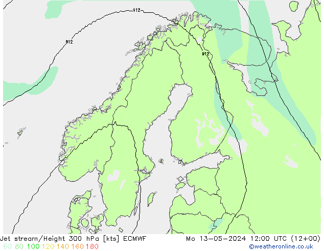 Courant-jet ECMWF lun 13.05.2024 12 UTC
