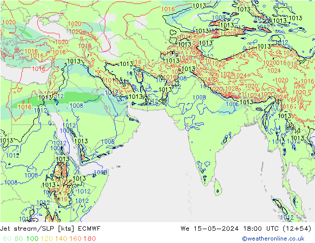 Polarjet/Bodendruck ECMWF Mi 15.05.2024 18 UTC