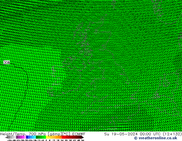 Height/Temp. 700 hPa ECMWF Ne 19.05.2024 00 UTC