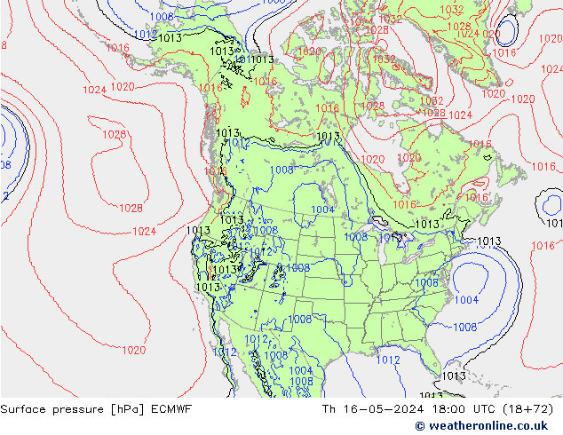 Yer basıncı ECMWF Per 16.05.2024 18 UTC