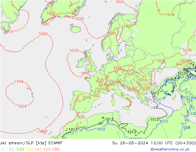 Courant-jet ECMWF dim 26.05.2024 12 UTC