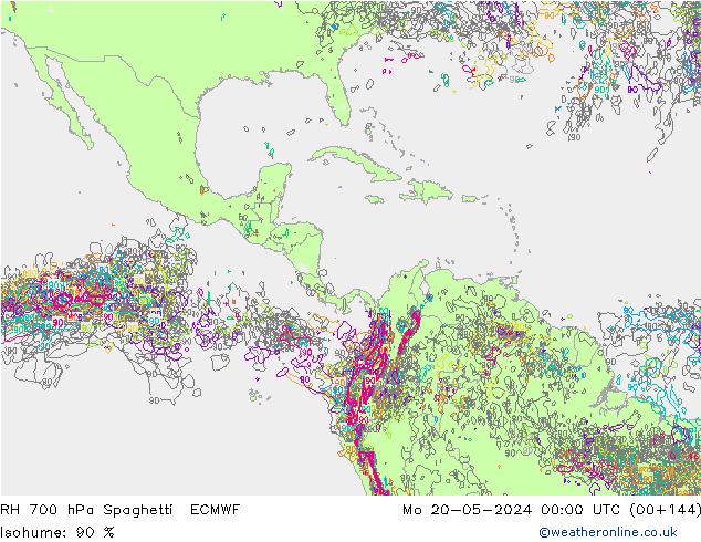 700 hPa Nispi Nem Spaghetti ECMWF Pzt 20.05.2024 00 UTC