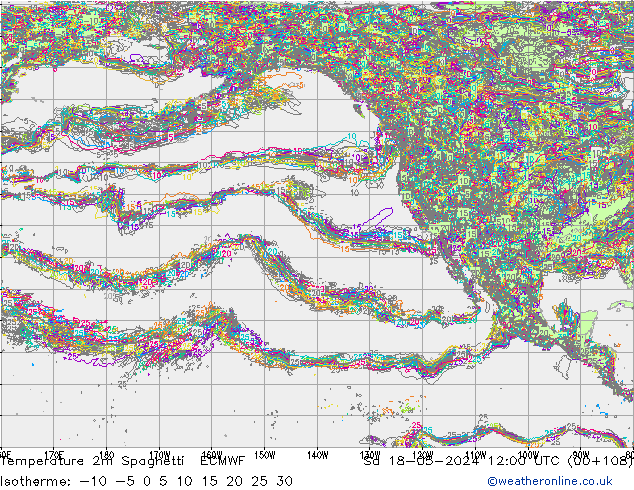 Temperature 2m Spaghetti ECMWF So 18.05.2024 12 UTC