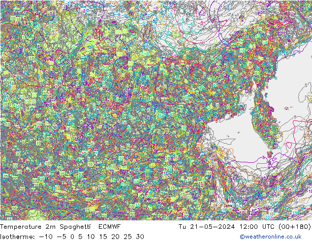 Temperatuurkaart Spaghetti ECMWF di 21.05.2024 12 UTC