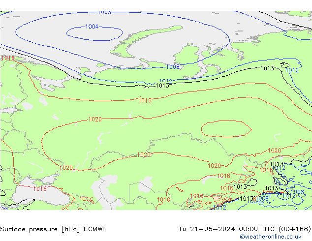 ciśnienie ECMWF wto. 21.05.2024 00 UTC