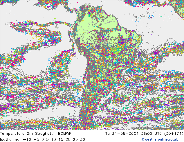 Temperatuurkaart Spaghetti ECMWF di 21.05.2024 06 UTC