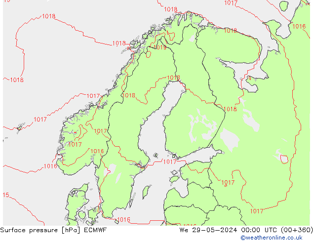 Yer basıncı ECMWF Çar 29.05.2024 00 UTC