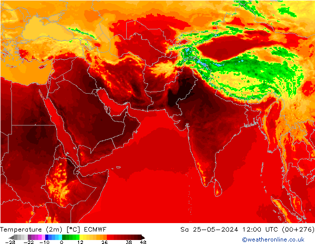 Temperature (2m) ECMWF So 25.05.2024 12 UTC
