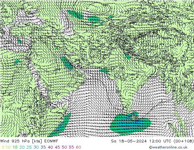 Wind 925 hPa ECMWF Sa 18.05.2024 12 UTC