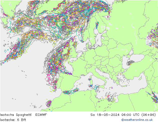 Isotachs Spaghetti ECMWF So 18.05.2024 06 UTC