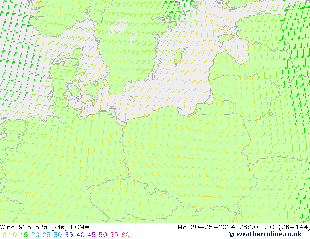 Wind 925 hPa ECMWF ma 20.05.2024 06 UTC