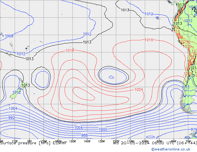Surface pressure ECMWF Mo 20.05.2024 06 UTC