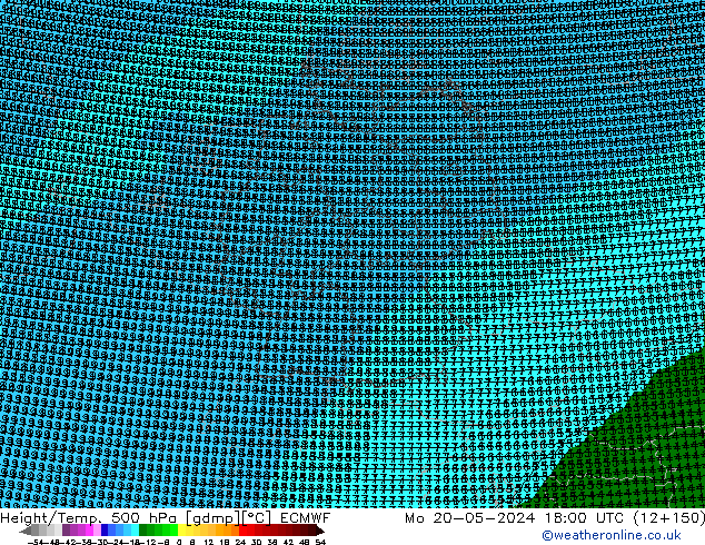 Height/Temp. 500 hPa ECMWF 星期一 20.05.2024 18 UTC