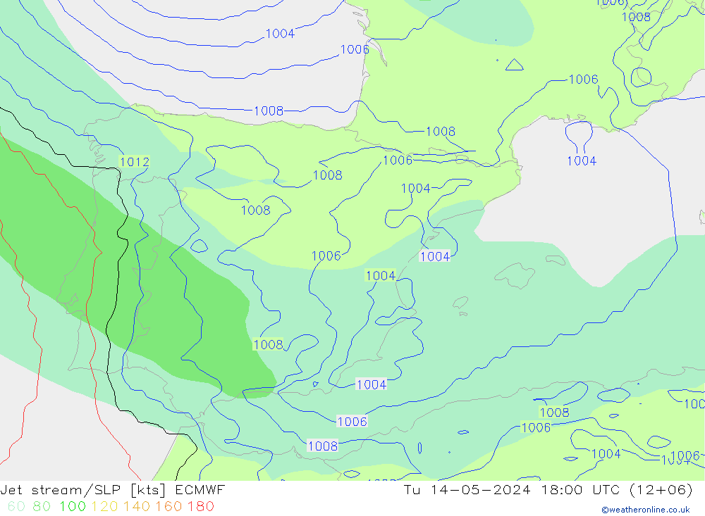 джет/приземное давление ECMWF вт 14.05.2024 18 UTC