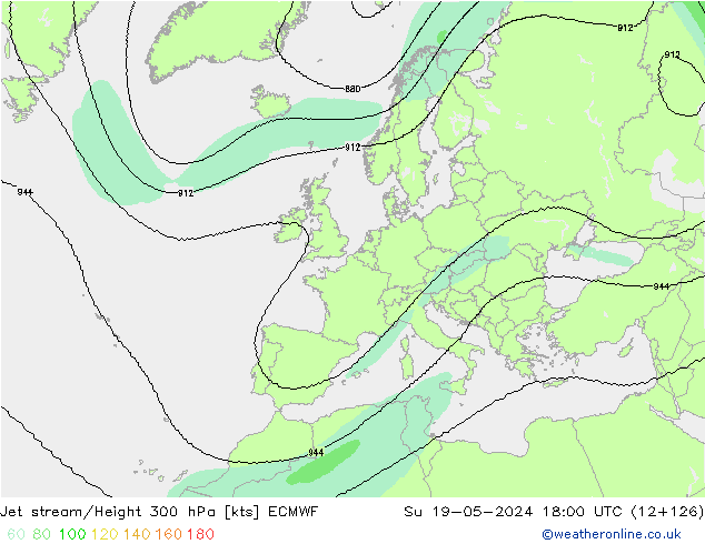 Straalstroom ECMWF zo 19.05.2024 18 UTC