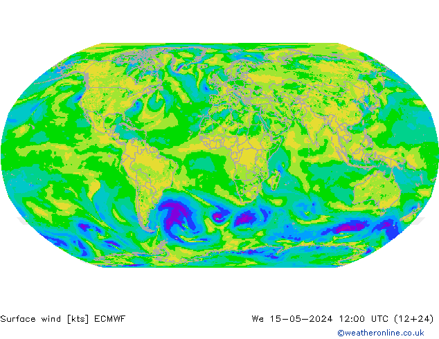 Surface wind ECMWF St 15.05.2024 12 UTC