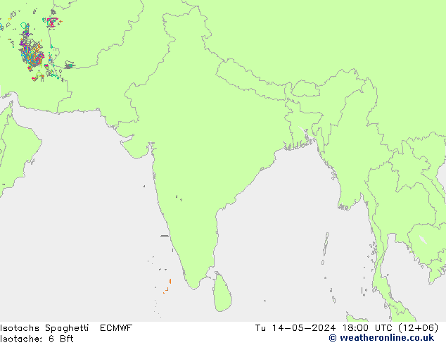 Isotachen Spaghetti ECMWF di 14.05.2024 18 UTC